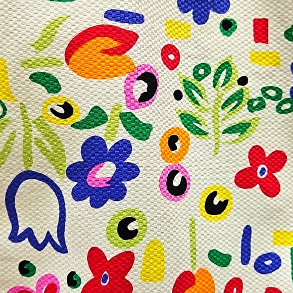 Eagle's eye, Multi-colored, Mini skirt, Floral, White, Lined, 100% Cotton, Sz 12 - Picture 3 of 10